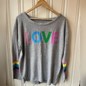 CHASER LOVE Women’s Long Sleeve Shirt MEDIUM NWT